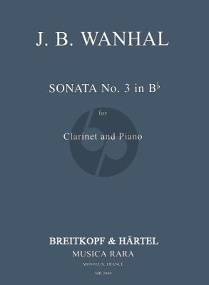 Vanhal Sonata No.3 B-Major Clarinet[Bb]-Piano (Matousek)