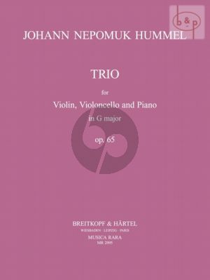 Hummel Trio G-Major Op.65 Violin-Violoncello-Piano