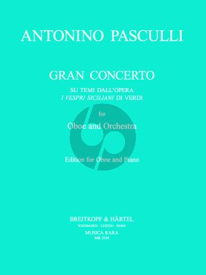 Pasculli Concerto su temi "I Vespri Siciliani" by Verdi Oboe-Piano (Zoboli)