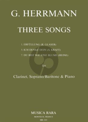 Herrmann 3 Songs Soprano/Baritone-Clarinet and Piano (Hans-Peter Huber)
