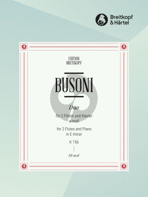 Busoni Duo e-minor Op.43 K 156 2 Flutes andPiano (Score/Parts) (Jutta Theurich)