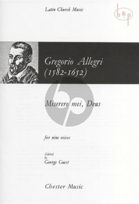 Allegri Miserere Mei Deus (SSATB-SSATB) (ed. George Guest)