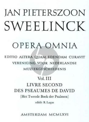 Sweelinck Livre second des Pseaumes de David