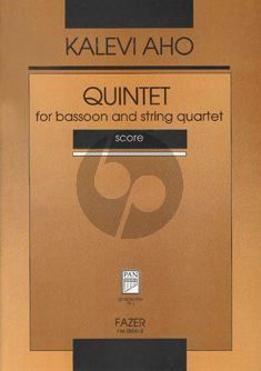 Aho Quintet for Bassoon and Strings (Score)