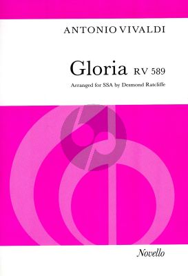 Vivaldi Gloria RV 589 SSA (Version Female Choir) (Vocal Score) (arr. Desmond Ratcliffe)