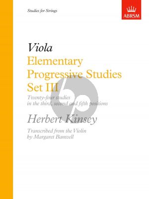 Kinsey Elementary Progressive Studies Set 3 Viola (Margaret Banwell)