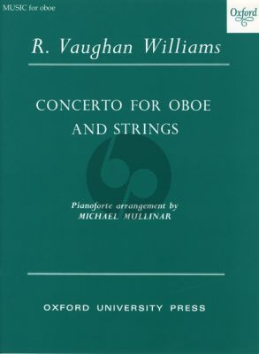 Vaughan Williams Concerto Oboe-Orchestra Edition Oboe and Piano (Arranged by Michael Mullinar)
