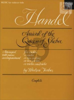Arrival of the Queen of Sheba 1 or 2 Violins [or Viola's]-Piano