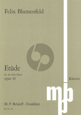 Blumenfeld Etude As-dur Op. 36 Klavier linke hand