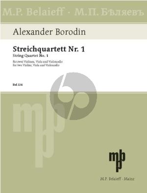 Borodin Quartet No.1 A-major 2 Vi.-Va.-Vc. (Parts) (Belaieff)