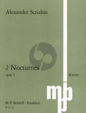 Scrfiabin 2 Nocturnes Op.5 for Piano Solo