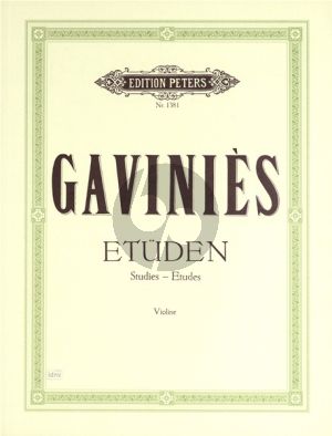 Gavinies 24 Matinees (Etuden) (edited by Walther Davidsson)