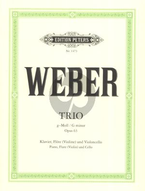 Weber Trio g-moll Op.63 Flote [Violine], Violoncello und Klavier (Peters)