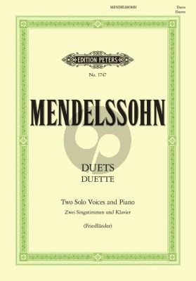 Mendelssohn Duette 2 Singstimmen-Klavier (Max Friedlaender)
