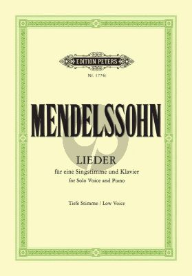 Mendelssohn Samtliche Lieder Tief (Max Friedländer)