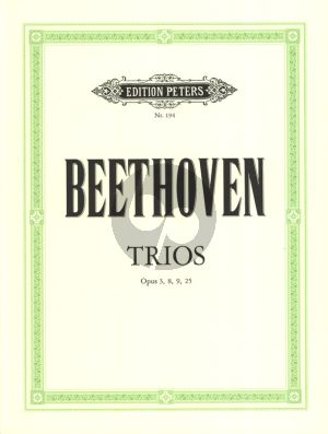 Beethoven Trios Op.3 - 8 - 9 - 25 (Vi.-Va.-Vc.) Stimmen (Peters)