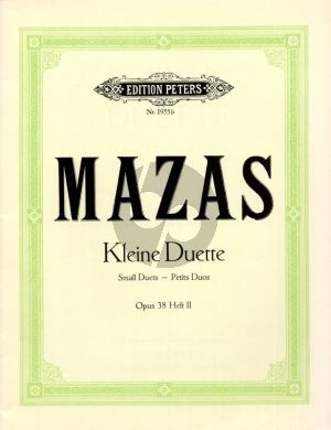 Mazas 12 Kleine Duette Op.38 Vol.2 fur 2 Violinen (Herrmann) (Peters)
