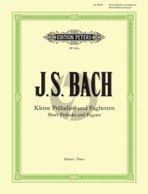 Bach Kleine Praeludien und Fughetten Klavier (edited by Hermann Keller) (Peters - Urtext)