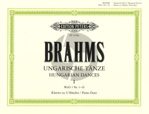 Brahms Ungarische Tanze Vol.1 WoO No.1 - 10 for Piano 4 Hands (edited by Otto Singer)