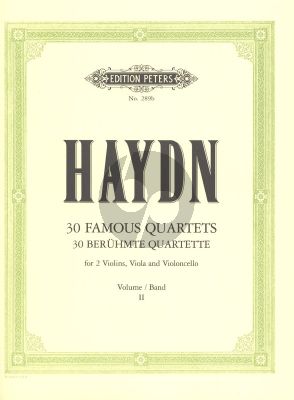 Haydn Streichquartette Vol.2 (30 Beruhmte Quartette Vol.2) Stimmen (Herausgegeben von Andreas Moser und Hugo Dechert)