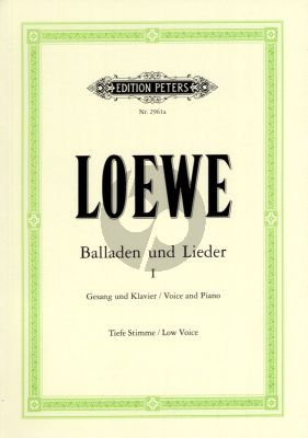 Loewe Balladen und Lieder Vol.1 Tiefe Stimme (Joachim Moser)