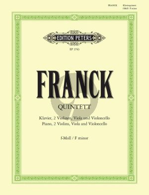 Franck Quintet f-minor 2 Vi.-Va.-Vc.- Piano (Score/Parts) (Peters)