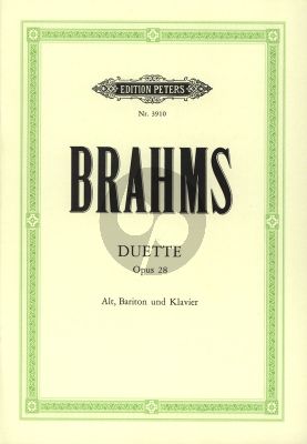 Brahms Duette Op.28 fur Alt-Bariton-Klavier