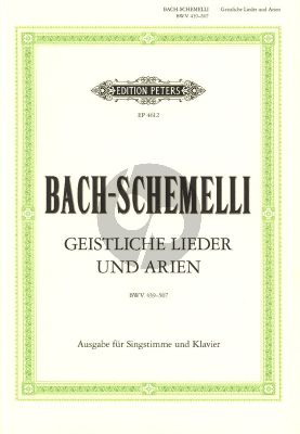 Bach Geistliche Lieder & Arien Gesang-Klavier (Schemelli 69 Lieder) (Eberhard Wenzel)