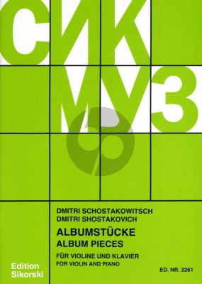 Shostakovich Albumstucke Violine und Klavier (Fortunatow)