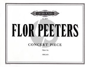 Peeters Concertpiece Op.52A for Organ