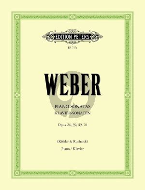 Weber Sonatas for Piano (edited by Louis Kohler and Adolf Rithardt) (Peters)