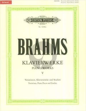 Brahms Klavierwerke Vol.5 Urtext Edition Carl Seemann / Kurt Stephenson