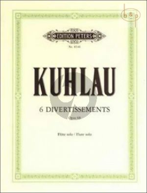 Kuhlau 6 Divertissements Op.68 Flute solo (edited by P.Taffanel)
