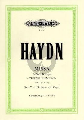 Haydn Missa B-dur (Theresienmesse) Hob.XXII:12 (Soli-Choir-Orch.) (Vocal Score) (edited by Hans Feldigl) (Peters)