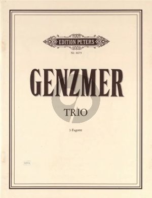 Genzmer Trio 3 Fagotten (Part./Stimmen)