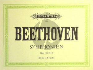Beethoven Symphonien Vol.1 (No.1-5) Klavier 4 Hd. (Hugo Ulrich) (Peters)