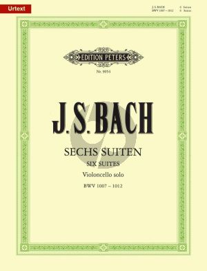 Bach 6 Suiten BWV 1007 - 1012 fur Violoncello Solo (Herausgegeben von Paul Rubardt) (Peters Urtext)
