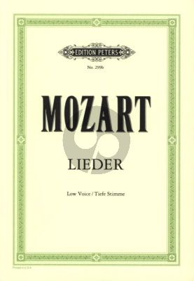 Mozart Lieder Auswahl Tiefe Stimme (Max Friedlaender)