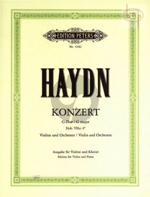 Haydn Konzert No.2 G-dur (Hob. VIIa:4*) Violine-Orchester AUsgabe Violine und Klavier (Ferdinand Kuchler)