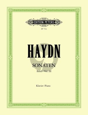 Haydn Klavier Sonaten vol.3 Klavier (Herausgegeben von Carl Adolf Martienssen) (Peters)