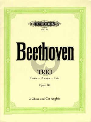 Beethoevn Trio C-major Op.87 2 Oboes and Cor Anglais (Parts) (Peters)