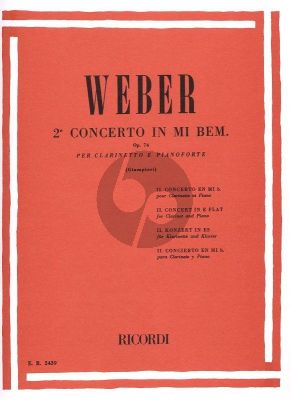 Weber Concerto No.2 Op.74 E-flat major Clarinet-Piano (Alamiro Giampieri)