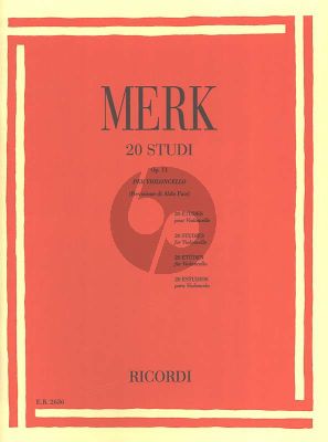 Merk 20 Studies Op.11 Violoncello (Aldo Pais)