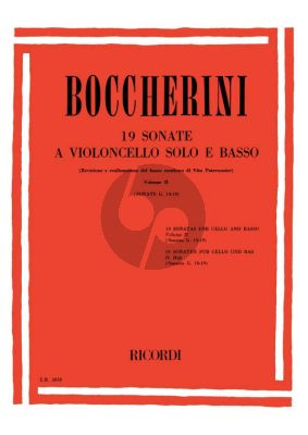 Boccherini 19 Sonatas Vol.2 (G. 10 - 19) (Vita Paternoster)