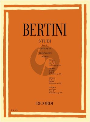 Bertini 25 Studies Op.29 Piano (Bruno Mugellini)