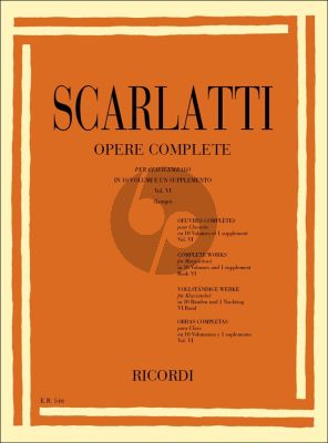 Scarlatti Complete Works Vol. 6 No.251 - 300 for Harpsichord [Piano] (Edited by Alessandro Longo)