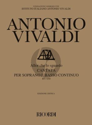 Vivaldi Allor che lo squardo RV 650 Soprano-Bc (Francesco Degrada)