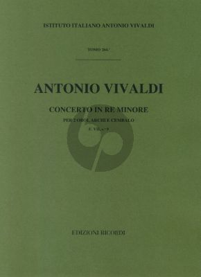Vivaldi Concerto d minor F.VII n.9 2 Oboes-Archi-Cembalo