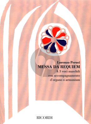 Perosi Messa da Requiem for Male Voices TTB and Organ Vocal Score