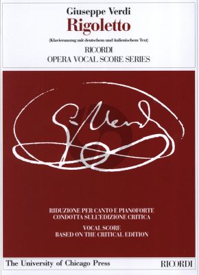 Verdi Rigoletto Vocal Score (it./germ.)